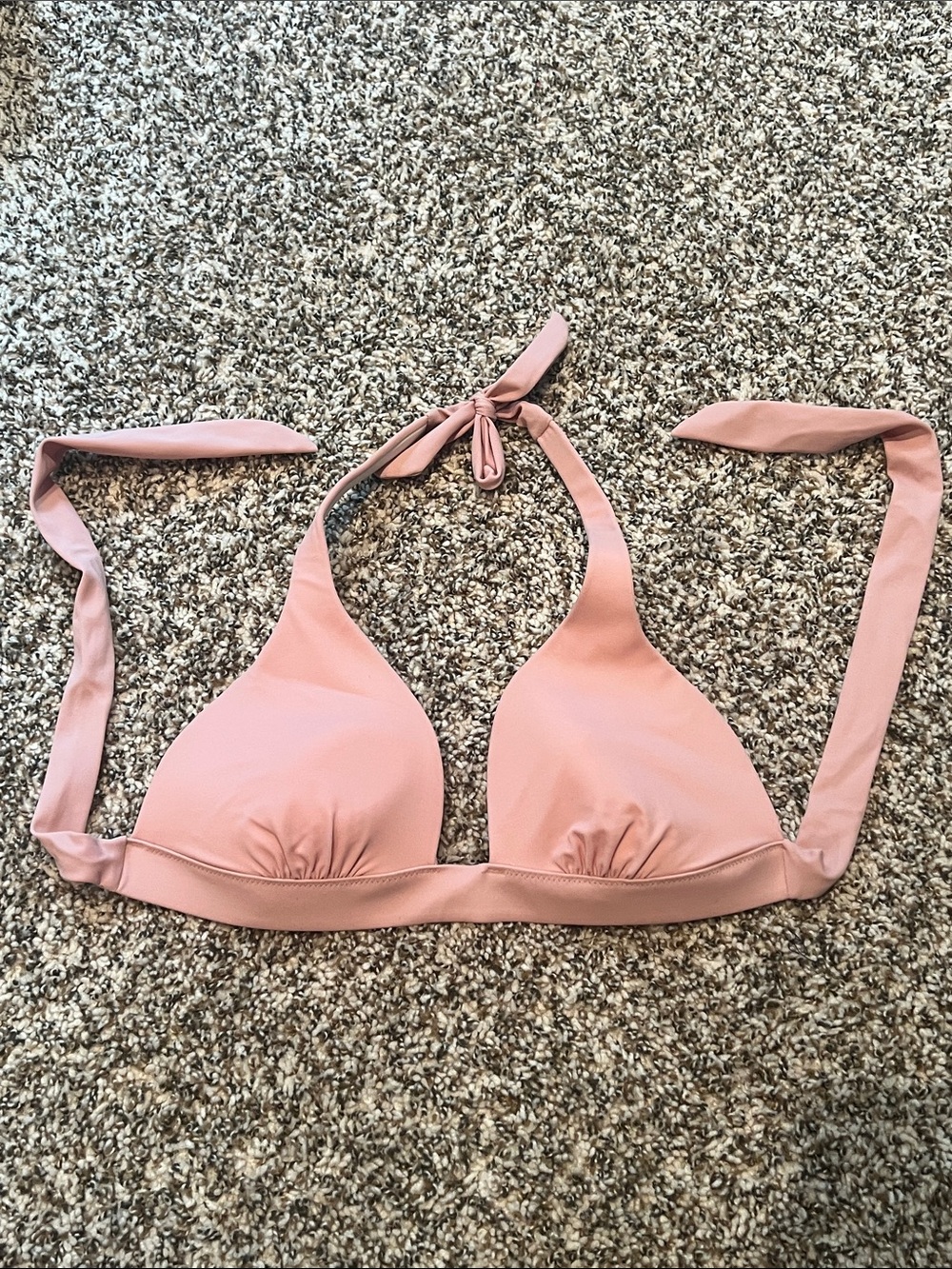 Victoria's Secret Pink Halter Bikini Top MEDIUM Lined Tie Up